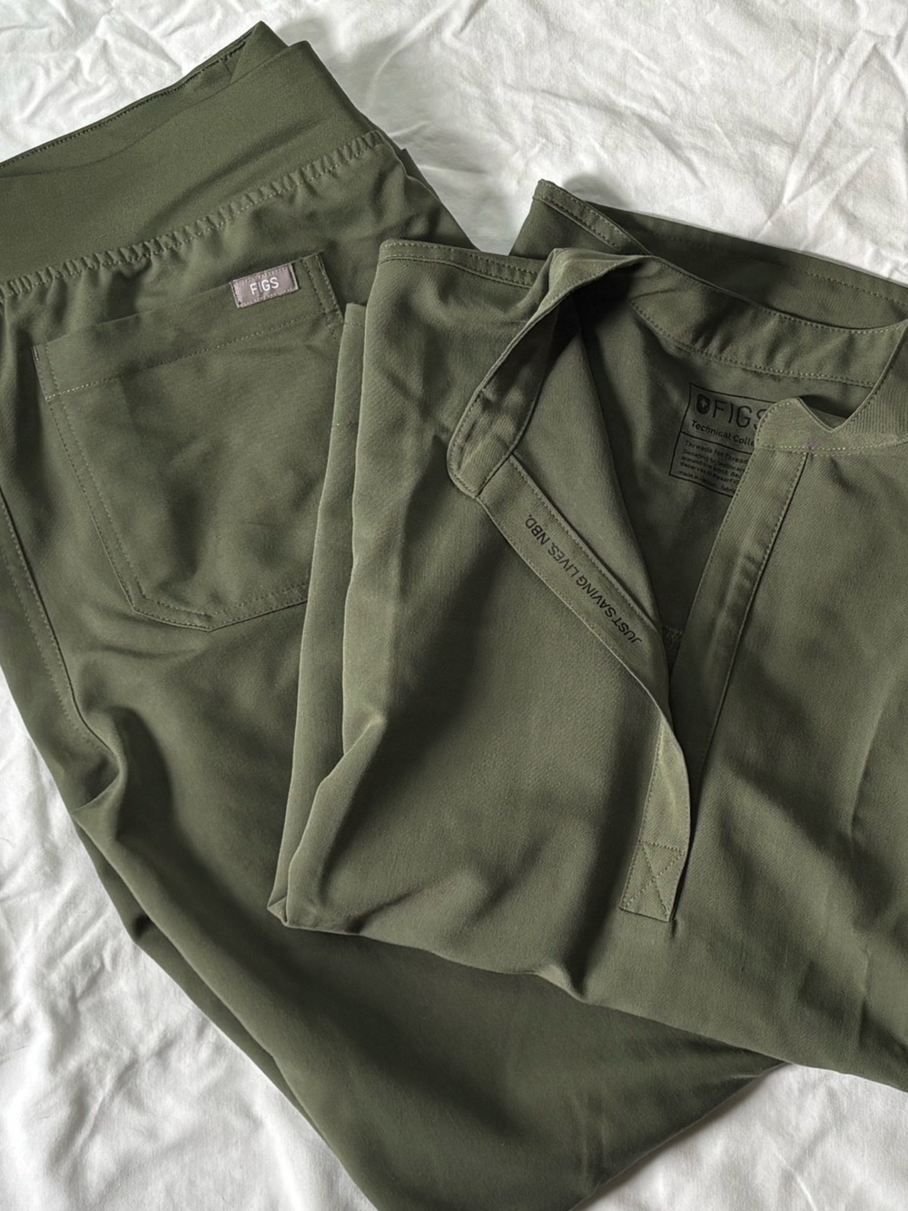 Figs Olive Green Women's Tunic Top